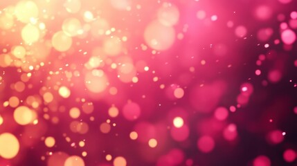 Poster - Beautiful bokeh effect depicting warm yellow and pink colors