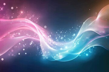 Wall Mural - abstract swirling vibrant waves of light