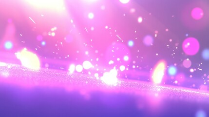 Poster - An abstract image depicts shimmering light and floating particles