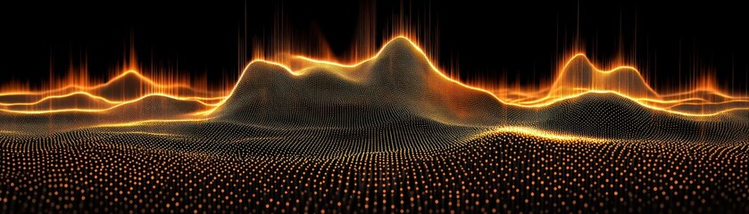 Poster - Abstract visualization of light energy representing data points