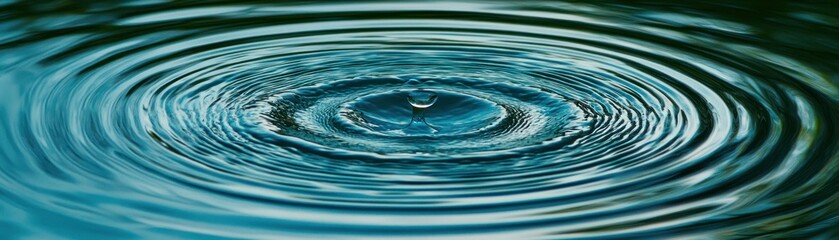 Poster - A single water droplet causes concentric ripples on a liquid surface