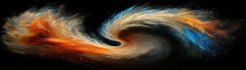 Poster - A cosmic depiction of a black hole and surrounding dust