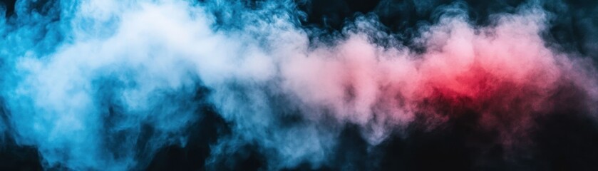 Aufkleber - Abstract swirling vapor with vibrant color gradations on black background