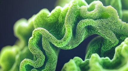 Poster - Close up photograph of a textured green plant growth