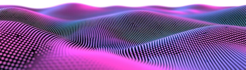 Poster - Abstract background showing digital waves with gradient colors and dots
