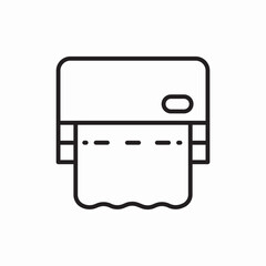 Poster - napkins machine icon vector sign