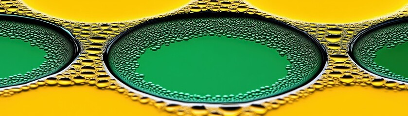 Poster - The Colorful Abstract Composition Displays Circular Forms And Bubbles