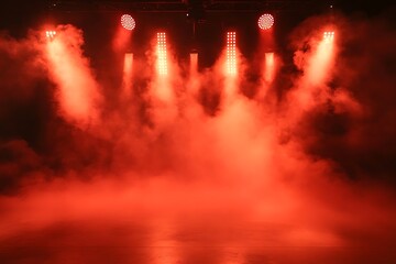 Poster - Red stage lights and smoke.