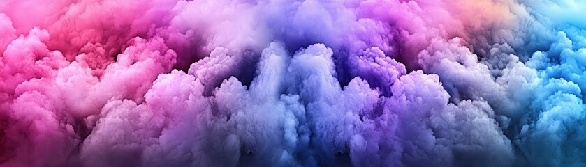 Poster - A vibrant gradient of colorful clouds fills the frame entirely
