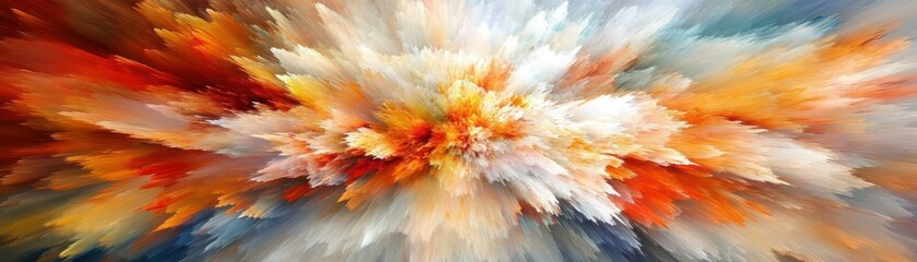 Poster - A vibrant abstract artwork showing explosive color bursts and patterns