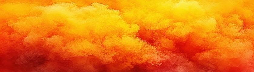 Poster - Abstract rendering of warm colored clouds forming a background