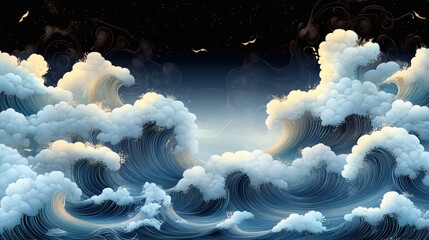 Wall Mural - blue sky and clouds