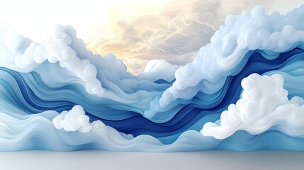 Wall Mural - blue sky and clouds