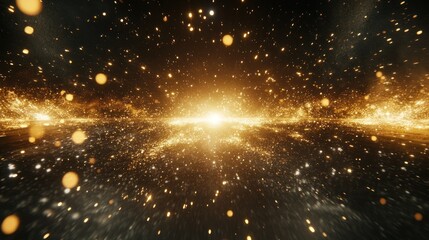 Aufkleber - A bright and glittering expanse of glowing particles in space