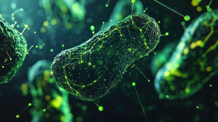 Poster - Abstract representation shows a glowing connected network of cells