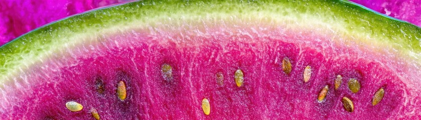 Poster - A detailed close up of a cut fresh watermelon fruit