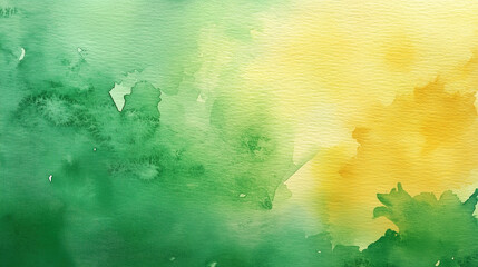 Wall Mural - yellow and light green watercolor abstract texture wallpaper isolated on white or transparent backgr