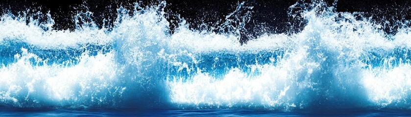 Aufkleber - A beautiful panoramic view of splashing water creating waves