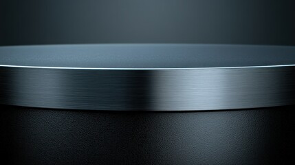 Poster - A close up view of a circular metallic object