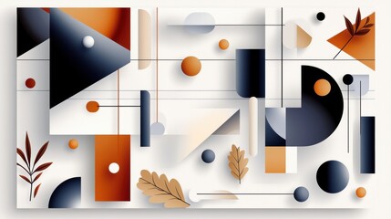 Poster - Modern Geometric Wedding Borders with Vibrant Patterns and Abstract Shapes for Elegant Invitations