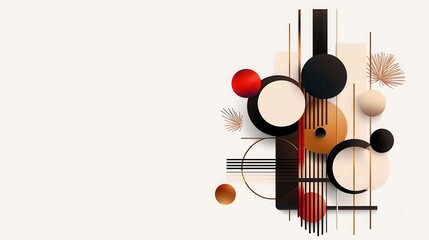 Poster - Modern Geometric Wedding Background with Unique Borders and Patterns for Stylish Celebrations