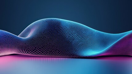 Poster - An abstract representation of a wave created from dots