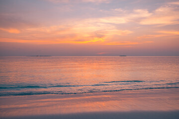 Wall Mural - serenity closeup sea sand beach. amazing nature landscape. inspire tropical beach seascape horizon. 