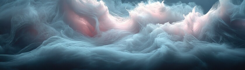 Poster - Abstract image representing clouds with gradients and layers of color