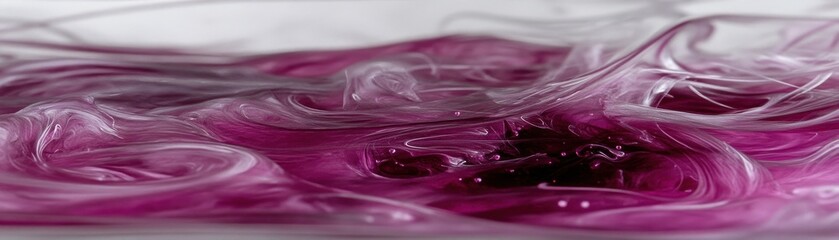 Poster - Abstract close up image featuring swirling purple liquid textures