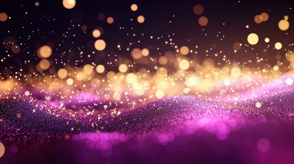 Poster - Abstract digital visualization with glowing particles and flowing formations