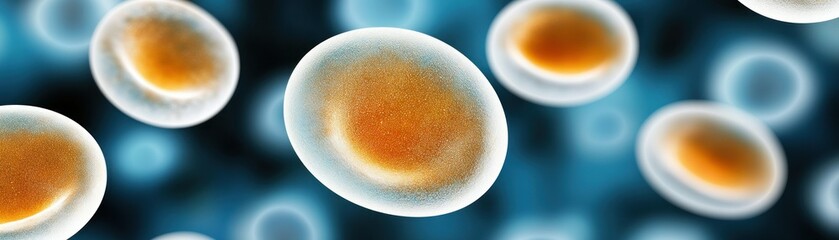 Poster - Artistic Rendering Depicts Close Up View Of Biological Cells
