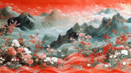 Wall Mural - abstract watercolor background