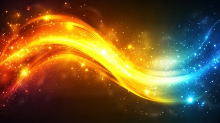Aufkleber - Abstract Swirling Light Forms Displaying Colors And Sparkling Effects
