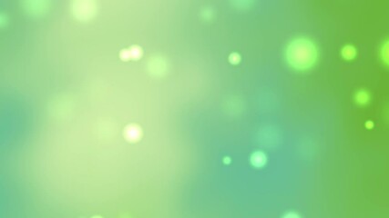 Wall Mural - Soft green and blue abstract bokeh background with glowing light orbs A dreamy ethereal blur effect perfect for holiday celebrations event posters or modern web designs