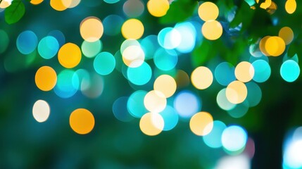 Poster - Festive blurred colorful lights creating a beautiful bokeh pattern