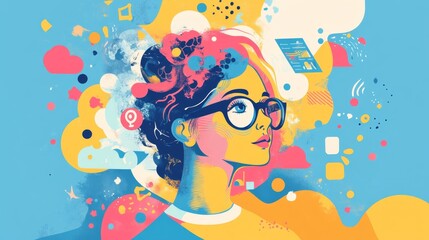 Poster - Creating ai-generated gigapixel illustrations of artificial intelligence virtual studio conceptual art digital realm high-resolution visuals