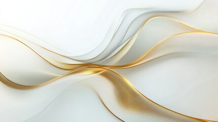 Poster - Flowing gold abstract minimalist design digital space artwork modern environment aesthetic viewpoint elegance concept