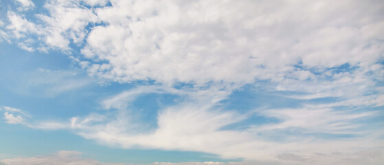 Wall Mural - an expansive view of a serene sky featuring scattered white clouds