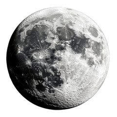 Wall Mural - [transparent background png]detailed image of the moon