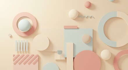 Poster - The image is a colorful abstract piece with various shapes and sizes of circles