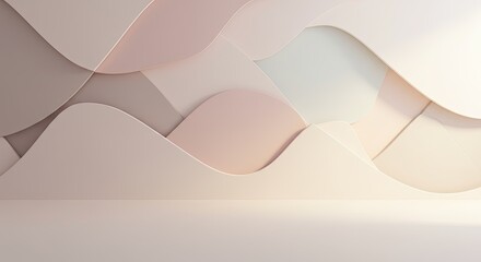Poster - A white wall with a series of peaks and valleys