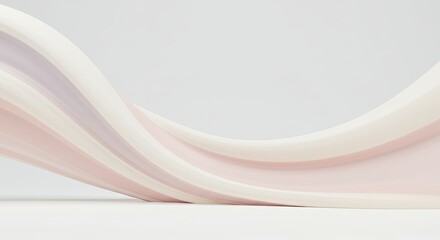 Poster - A white and pink wave with a purple stripe
