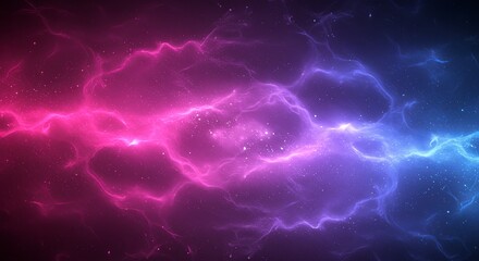 Poster - A purple and blue space with a purple and blue lightning bolt
