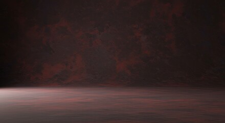 Poster - A dark red wall with a large empty space in the middle