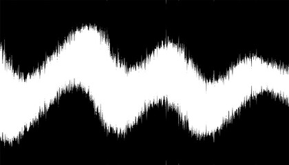 Poster - Black and white abstract and grunge pattern for modern background. Fully editable vector element 