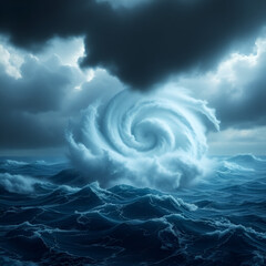 Wall Mural - storm over the ocean