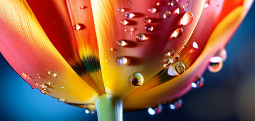 Wall Mural - close up of red tulip