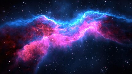 Wall Mural - Cosmic nebulae swirl in vibrant hues across the starry expanse