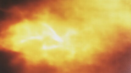 Poster - A vibrant, abstract image showcasing swirling orange and yellow tones, reminiscent of fire or intense light, creating a dynamic visual effect.