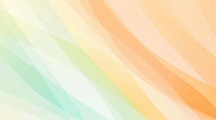 Poster - An abstract design featuring flowing waves of soft pastel colors, creating a serene and harmonious visual effect.